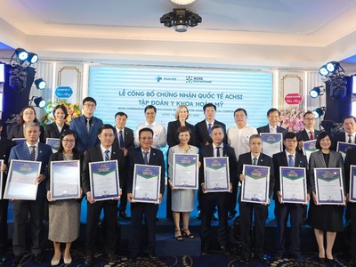 18 bệnh viện và phòng khám trực thuộc Tập đoàn y khoa Hoàn Mỹ chính thức được Ủy ban Tiêu chuẩn Y tế Úc (ACHSI) công nhận chất lượng.