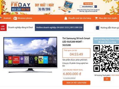 Vẫn tồn tại khuyến mãi ảo tại Online Friday 2016