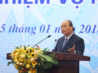 Thủ tướng Chính phủ phát biểu chỉ đạo tại Hội nghị Tổng kết công tác năm 2017 và triển khai nhiệm vụ năm 2018 của Bộ Kế hoạch và Đầu tư.