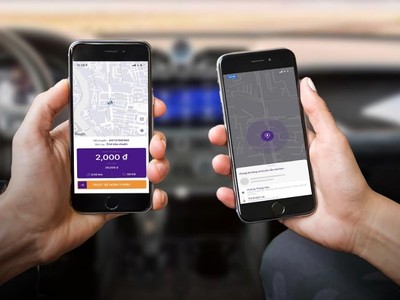 Giao diện ứng dụng gọi xe viApp vừa gia nhập thị trường.