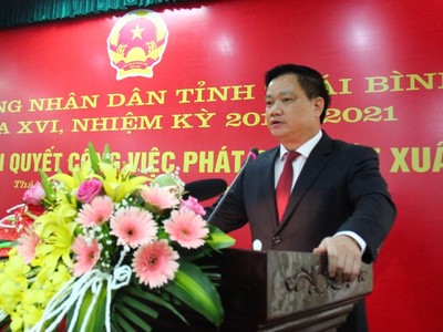 Tân Chủ tịch UBND tỉnh Thái Bình Nguyễn Khắc Thận nhấn mạnh mục tiêu xây dựng Thái Bình thành tỉnh phát triển của vùng Đồng bằng Sông Hồng.