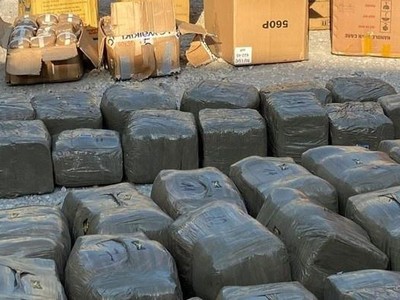 665,2kg ma túy cần sa được ép đóng thành bánh bị thu giữ. Ảnh: Công an TP. Hải Phòng