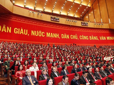 Lễ khai mạc Đại hội Đại biểu toàn quốc lần thứ XIII của Đảng tại Hà Nội sáng 26/1. Ảnh: Quang Vinh