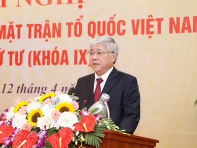 Chủ tịch Ủy ban Trung ương Mặt trận Tổ quốc Việt Nam, ông Đỗ Văn Chiến.