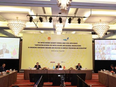 Chủ tịch nước Nguyễn Xuân Phúc chủ trì Phiên thảo luận mở của HĐBA LHQ ngày 19/4