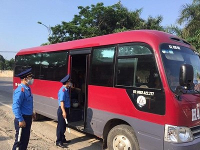 Thanh tra Sở Giao thông vận tải Hà Nội tăng cường kiểm tra phòng chống dịch Covid-19 trong hoạt động vận tải.
