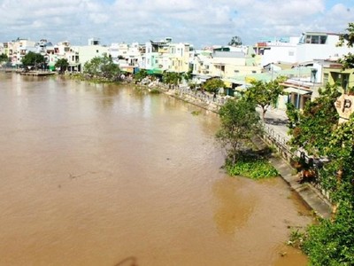 Một góc thị xã Bình Minh, tỉnh Vĩnh Long. Ảnh: Sông Hậu (Nguồn: Báo Vĩnh Long)