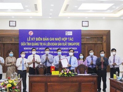 Quảng Trị hợp tác phát triển kinh tế - xã hội với Liên đoàn sản xuất Singapore
