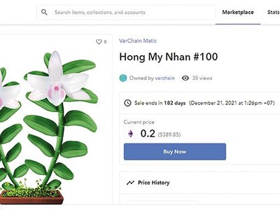 Lan đột biến của Việt Nam được mã hóa thành tài sản số và đăng bán trên sàn giao dịch OpenSea (ảnh chụp từ màn hình)