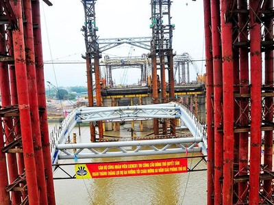 Cienco1 thi công cầu Đông Trù (Hà Nội).