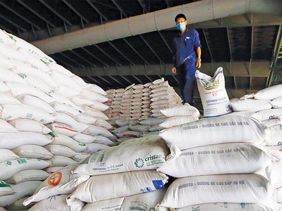 Gạo Việt đang được tiêu thụ khá nhiều tại Anh, song chủ yếu mang thương hiệu của nhà phân phối Ảnh: Đ.T