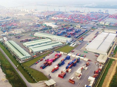 Giá thuê đất công nghiệp ở miền Bắc không còn leo thang như trước. Trong ảnh: Khu công nghiệp DEEP C Hải Phòng