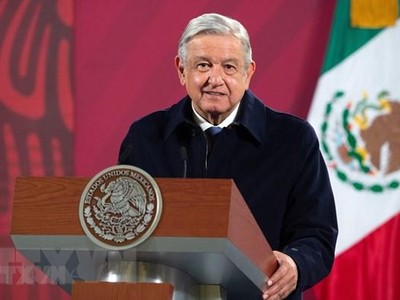 Tổng thống Mexico Andres Manuel Lopez Obrador. (Ảnh: AFP/TTXVN)
