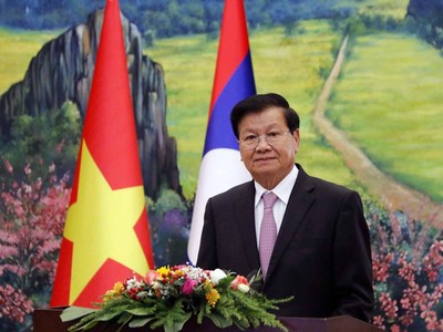 Tổng Bí thư, Chủ tịch nước Lào Thongloun Sisoulith. (Nguồn: TTXVN)