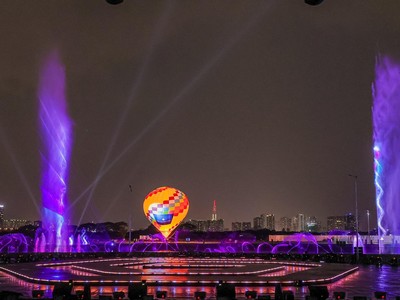 Màn trình diễn nhạc nước vào tối 1/9 chính thức đánh dấu cột mốc hoàn thành giai đoạn 1 khu nhạc nước tại The Global City