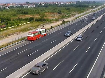 Một đoạn cao tốc Hà Nội - Hải Phòng.