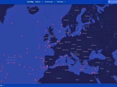Các tàu chở LNG đang neo đậu dày đặc ở vùng biển của các nước châu Âu. Nguồn: MarineTraffic