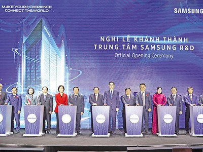 Tập đoàn Samsung khánh thành Trung tâm R&D tại Việt Nam, với quy mô 220 triệu USD