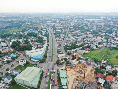 Tuyến đường Vành đai 3 TP.HCM, nút giao Bình Dương - Tân Vạn. Ảnh: Lê Toàn