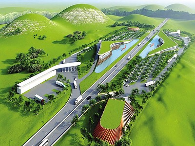 Phối cảnh trạm dừng nghỉ.