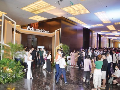 Lễ mở bán dự án Masteri West Heights của Masterise Home ngày 15/7 vừa qua thu hút gần ngàn khách hàng. Ảnh: Thành Nguyễn