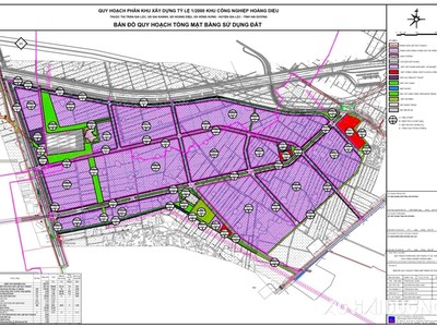 Đồ án quy hoạch phân khu KCN Hoàng Diệu, huyện Gia Lộc. Ảnh: Báo Hải Dương