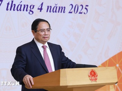 Thủ tướng Phạm Minh Chính khai mạc Hội nghị về thương mại quốc tế. Ảnh: TTXVN