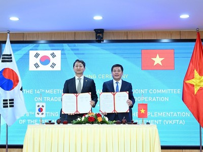 Kỳ họp lần thứ 14 Ủy ban hỗn hợp về hợp tác thương mại, công nghiệp, năng lượng Việt Nam-Hàn Quốc.