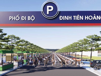 Phối cảnh phố đi bộ Đinh Tiên Hoàng