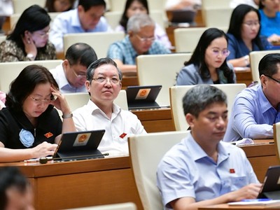 Một phiên họp toàn thể của Quốc hội khóa XV.
