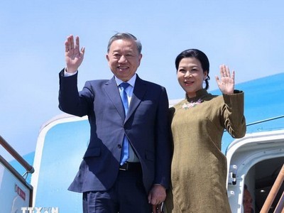 Tổng Bí thư Tô Lâm và Phu nhân rời thủ đô Baku, kết thúc tốt đẹp chuyến thăm cấp Nhà nước tới Cộng hòa Azerbaijan. Ảnh: TTXVN