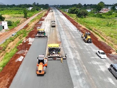 Thi công cao tốc Biên Hòa - Vũng Tàu. (Ảnh: Báo Bà Rịa - Vũng Tàu).