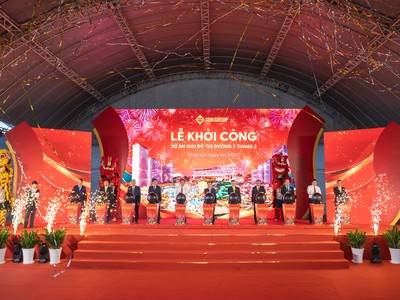 Lễ khởi công dự án Khu đô thị Đường 3 Tháng 2 tại phường 10 và 11, Thành phố Vũng Tàu (Ảnh: Ánh Dương)