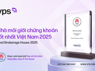Chứng khoán VPS tiếp tục được vinh danh “Nhà môi giới chứng khoán tốt nhất Việt Nam”