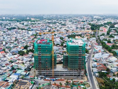 Dự án Nhà ở xã hội MK Central City đã hoàn thiện phần thô, dự kiến hoàn thành vào quý IV/2025. Ảnh: MK.