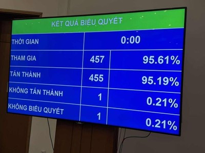 Quốc hội biểu quyết thông qua Luật sửa đổi, bổ sung một số điều của Luật Doanh nghiệp sáng 17/6.
