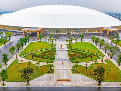 Trung tâm Triển lãm Quốc gia - nơi sẽ diễn ra Triển lãm thành tựu Đất nước nhân dịp kỷ niệm 80 năm Ngày Quốc khánh.