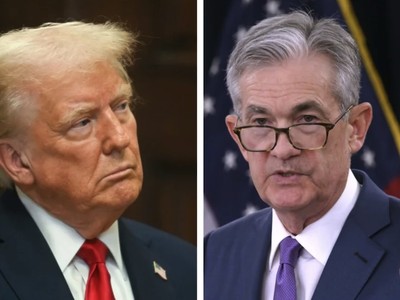 Tổng thống Mỹ Donald Trump (bìa trái) và Chủ tịch Cục Dự trữ Liên bang (Fed) Jerome Powell. Ảnh: AFP