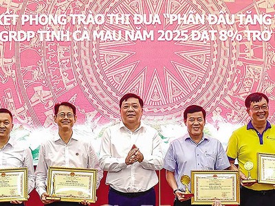 Cà Mau quyết tâm đạt tăng trưởng kinh tế từ 8,5% trở lên