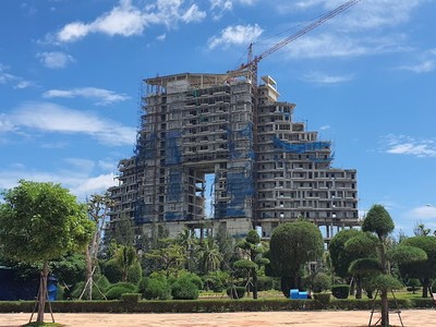 Một dự án chậm tiến độ nhiều năm tại khu vực ven biển Bảo Ninh, phường Đồng Hới, tỉnh Quảng Trị.