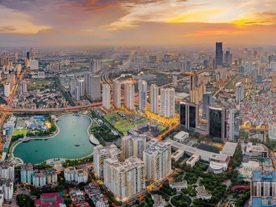 Một góc Hà Nội từ trên cao. Ảnh: Internet.