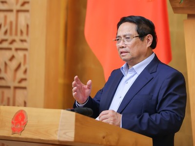 Thủ tướng Phạm Minh Chính chủ trì phiên họp Chính phủ thường kỳ tháng 8/2025. Ảnh: VGP/Nhật Bắc