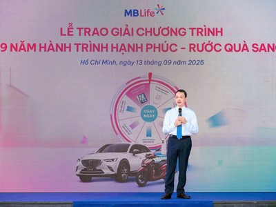 Ông Bùi Trung Kiên – Tổng giám đốc MB Life phát biểu tại buổi lễ.