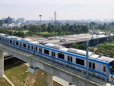 Tuyến Metro số 1 (Bến Thành - Suối Tiên) tại TP.HCM đã được đưa vào vận hành.