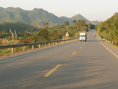 Một đoạn tuyến đường Thái Nguyên - Chợ Mới hiện có quy mô 2 làn xe.