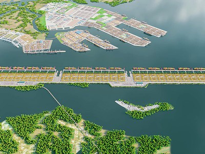 Phối cảnh Cảng trung chuyển quốc tế Cần Giờ