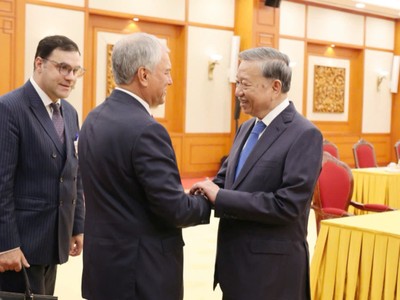 Tăng cường hợp tác Việt Nam - Nga trong chuyến thăm của Chủ tịch Đuma Quốc gia Nga