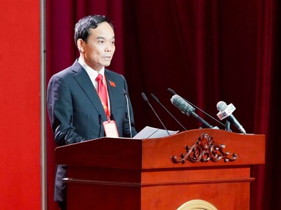Bí thư Thành ủy TP.HCM Trần Lưu Quang phát biểu tại phiên khai mạc. Ảnh: BTC