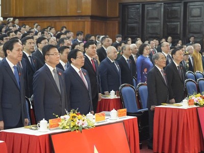 Đại hội có sự tham dự của Thủ tướng Chính phủ Phạm Minh Chính. Ảnh nguồn: Báo Thanh Hóa.