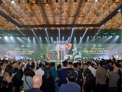 Mô hình kiến trúc dự án A&T Saigon Riverside đã thu hút đông đảo hơn 2500 người tham dự sự kiện